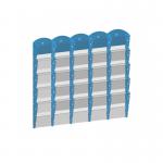 Nástenné plastové zásobníky na prospekty - 5x5 A5